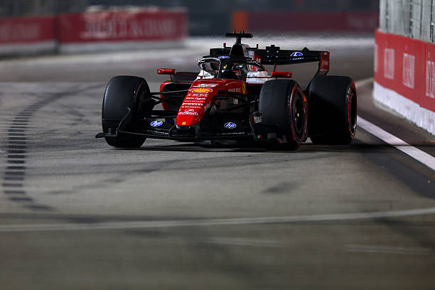 Charles Leclerc of Monaco driving the Scuderia Ferrari SF-26 on track during the F1 Grand Prix of Singapore at Marina Bay Street Circuit on October...