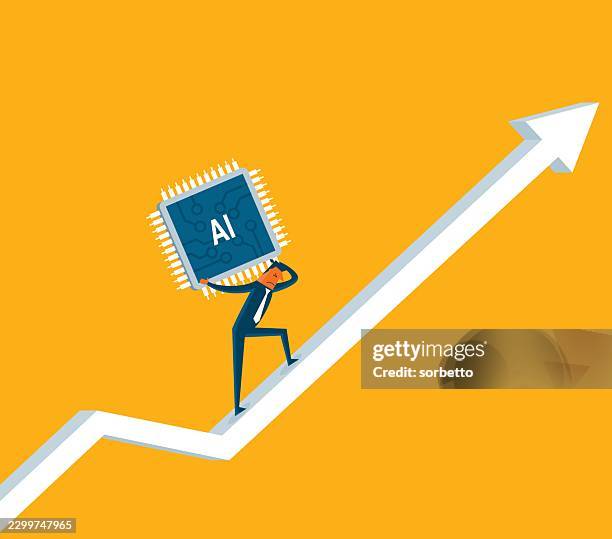 tech progress and innovation - big tech stock illustrations