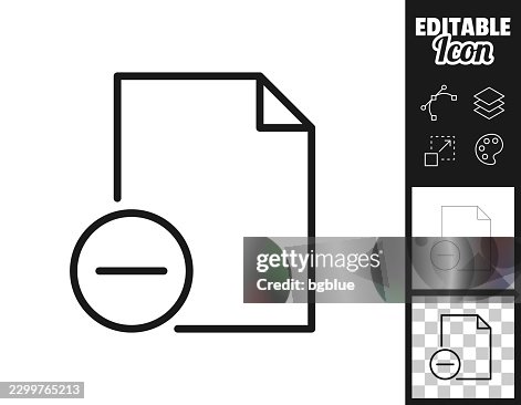 Delete document. Icon for design. Easily editable Delete document. Icon for design. Easily editable