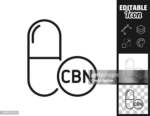 cbn capsule. icon for design. easily editable - fiber supplement stock illustrations