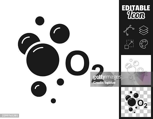 oxygen bubbles. icon for design. easily editable - environmental science stock illustrations