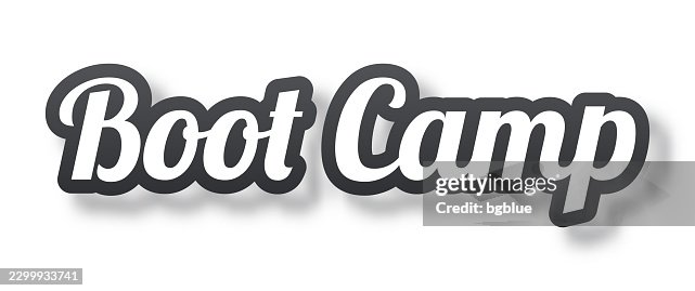 Boot Camp - 3D Text with shadow on white background Boot Camp - 3D Text with shadow on white background