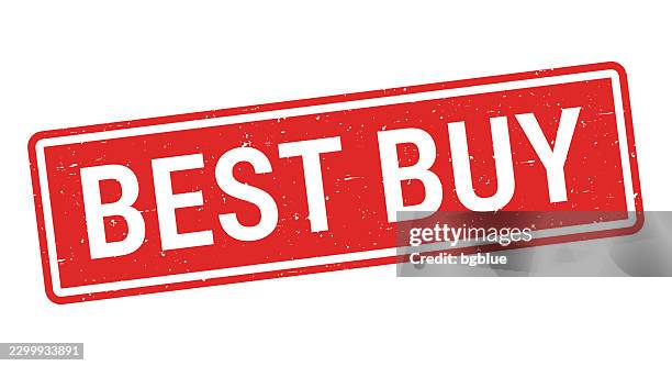 best buy - red rubber stamp on white background - time square stock illustrations