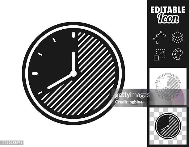 40 minute clock timer. icon for design. easily editable - adjusting clock stock illustrations