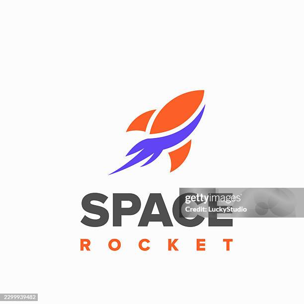 rocket logo design vector illustration stock illustration - rocket fire isolated stock illustrations