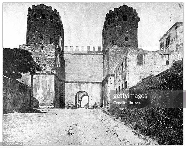 appian gateway - driveway gate stock illustrations