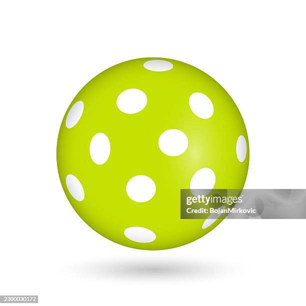 pickleball ball icon. vector - pickle stock illustrations