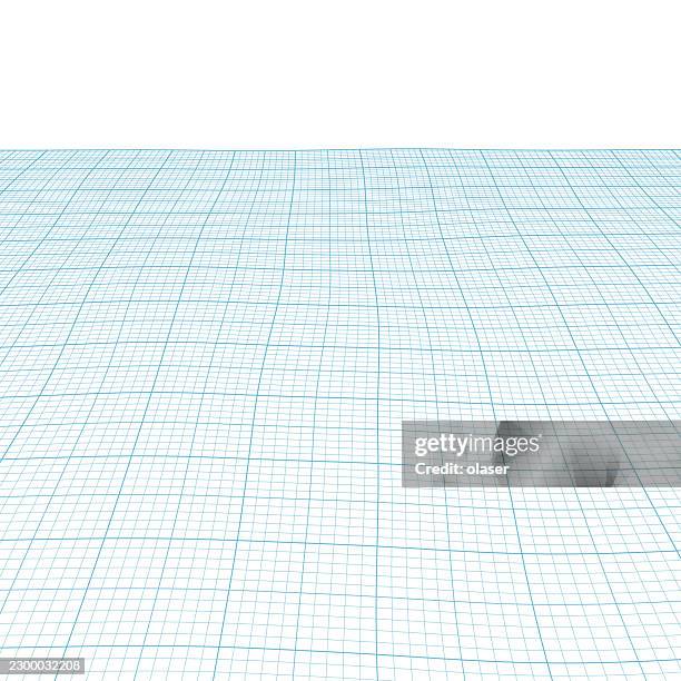 light blue graph paper-style grid stretches across a flat surface with a white empty upper area, creating a clean, minimal perspective composition. - mechanical engineering stock illustrations