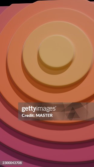 Concentric circles embossed on a smooth surface 3D render, variation 5 Concentric circles embossed on a smooth surface 3D render, variation 5