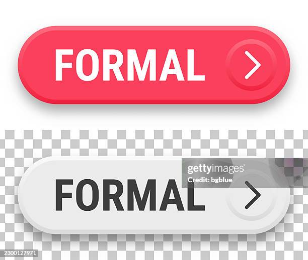 formal - 3d click web buttons on blank background - red formal background stock illustrations