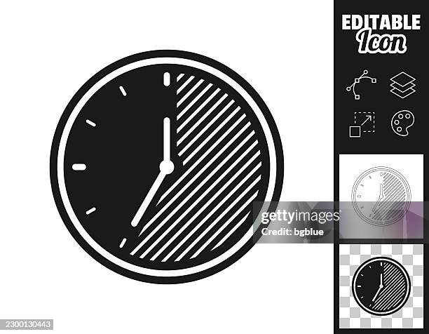 35 minute clock timer. icon for design. easily editable - progress bar stock illustrations