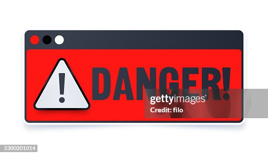 Danger Caution Warning Computer Dialog Box Danger Caution Warning Computer Dialog Box