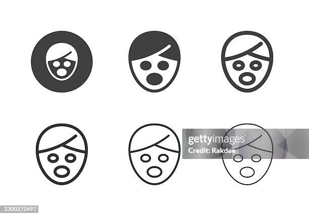 facial mask icons - multi series - facial cleanser stock illustrations