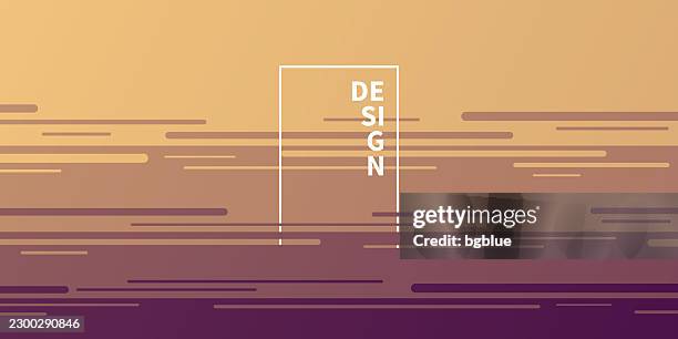 abstract design with horizontal lines and brown gradient - trendy background - sunset timelapse stock illustrations