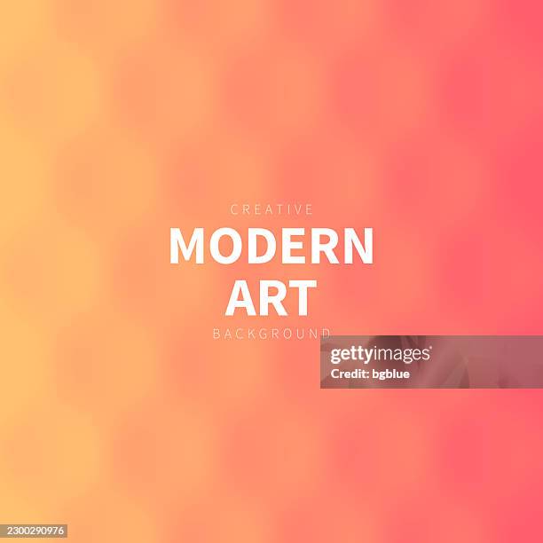 blurred abstract geometric background - trendy orange gradient - blurred gradient mesh stock illustrations