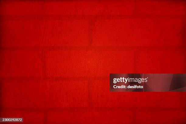 horizontal modern bright vibrant red color brick wall pattern textured grunge vector background - stone wall texture stock illustrations