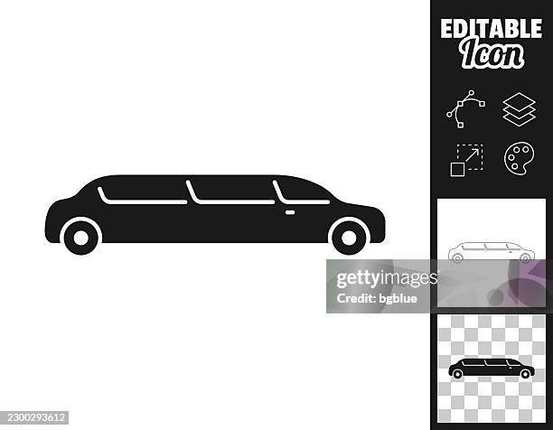limousine. icon for design. easily editable - chauffeur stock illustrations