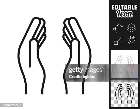 Two hands. Icon for design. Easily editable Two hands. Icon for design. Easily editable