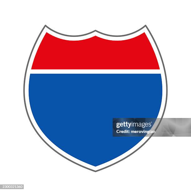 route one highway shield sign - interstate sign stock illustrations