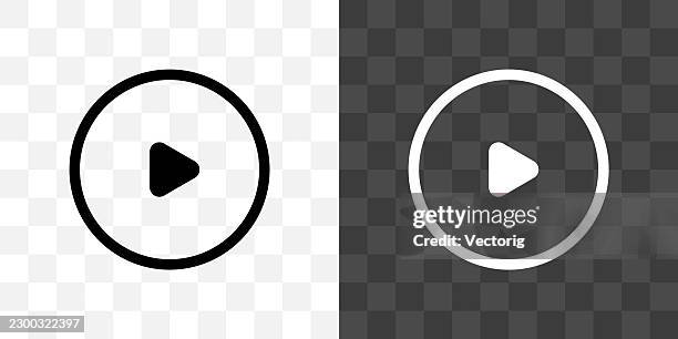 play button icon light dark mode variations - clouds timelapse stock illustrations