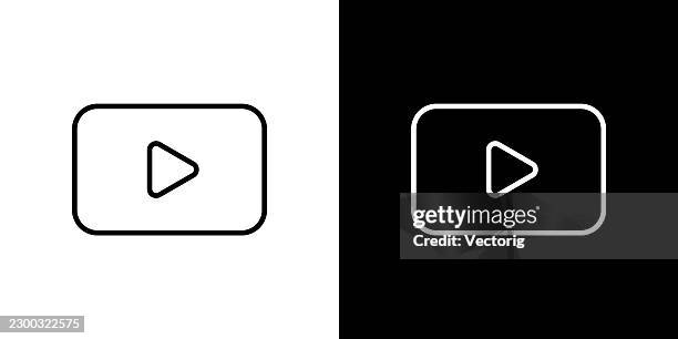 play button icon light dark mode variations - play button transparent background stock illustrations