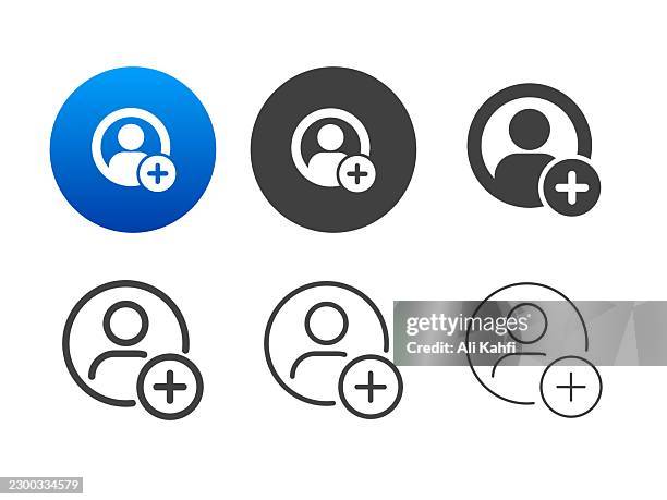 add user icons. editable stroke. line and glyph solid style series icons - computer trash icon stock illustrations