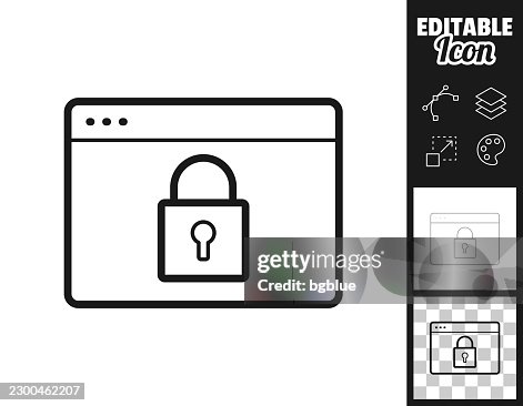 Secure website. Icon for design. Easily editable Secure website. Icon for design. Easily editable