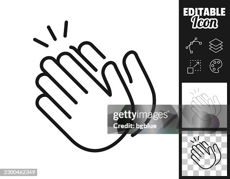 Clapping hands. Icon for design. Easily editable Clapping hands. Icon for design. Easily editable