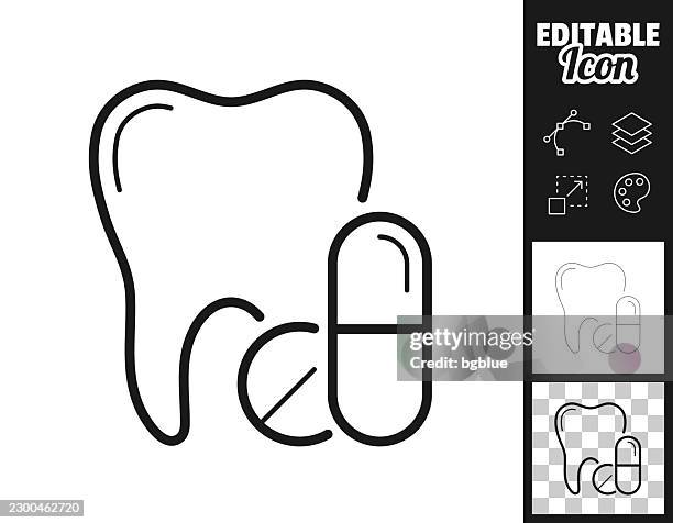 dental medication. icon for design. easily editable - taking medication stock illustrations