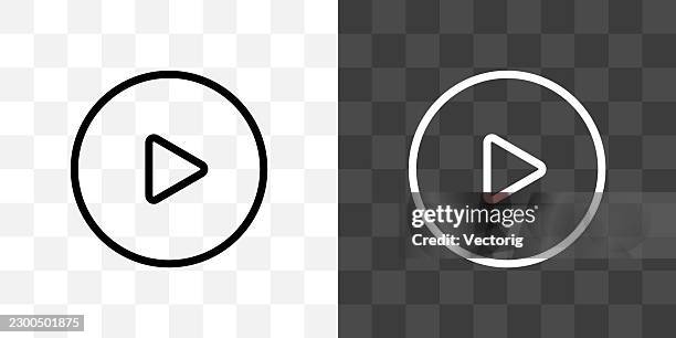 play button icon light dark mode variations - clouds timelapse stock illustrations