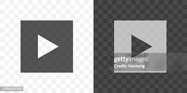 play button icon light dark mode variations - clouds timelapse stock illustrations