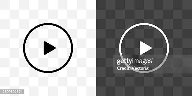 play button icon light dark mode variations - clouds timelapse stock illustrations