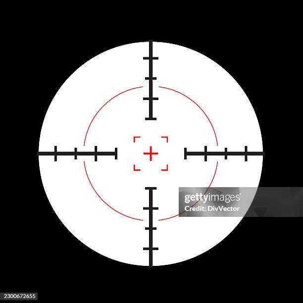 sniper scope crosshairs view - sniper stock illustrations