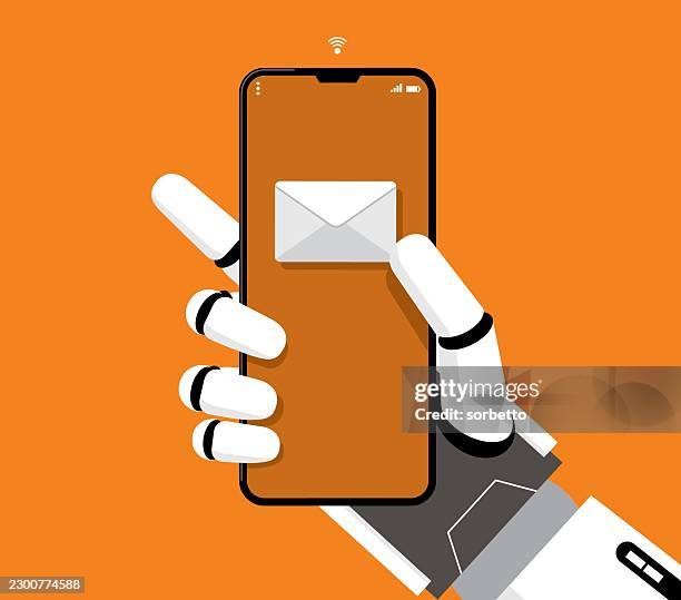 e-mail - pressing send stock illustrations