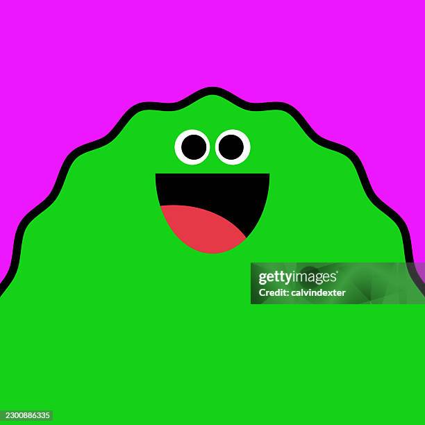 happy smiling emoji wave shape body - smooth face stock illustrations