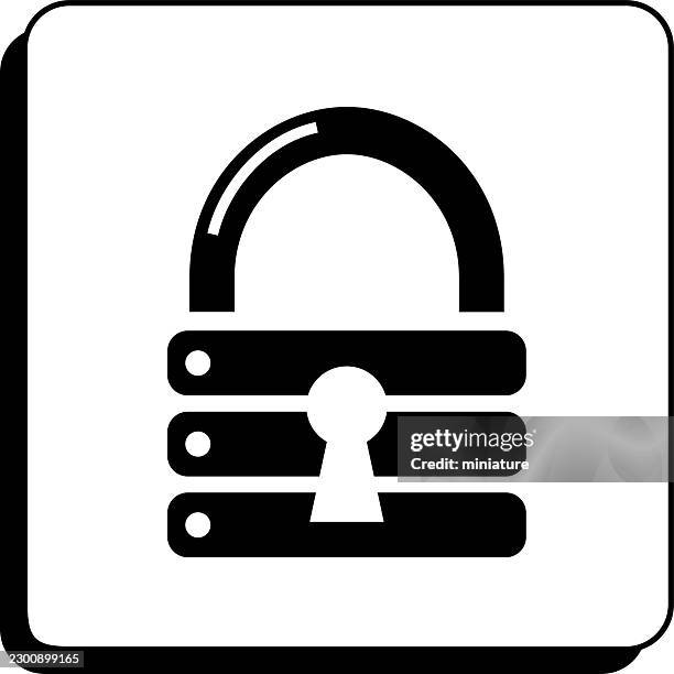 lock icon - computer lock white background stock illustrations