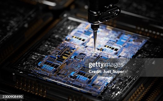 Semiconductor wafer computer chip artificial intelligence machine learning large language model, silicon Semiconductor wafer computer chip artificial intelligence machine learning large language model, silicon