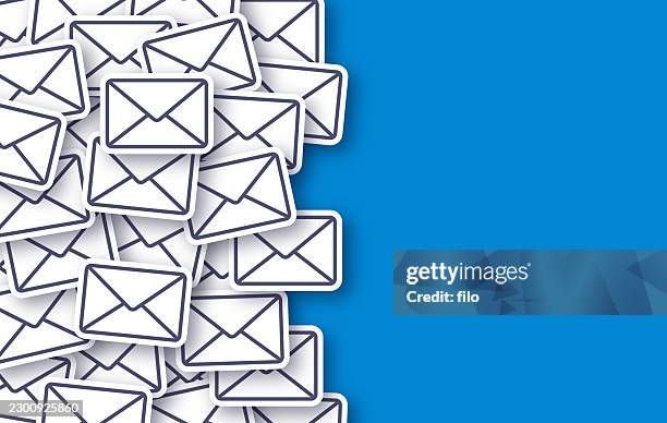 letters sending or receiving mail or a postal background - receiving feedback stock illustrations