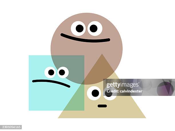 emojis happy angry confused - customer feedback stock illustrations