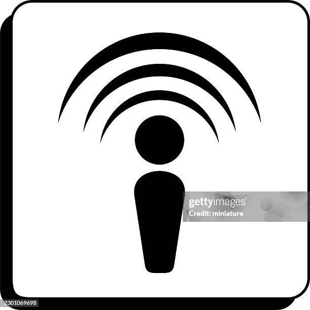 antenna icon - cell tower stock illustrations