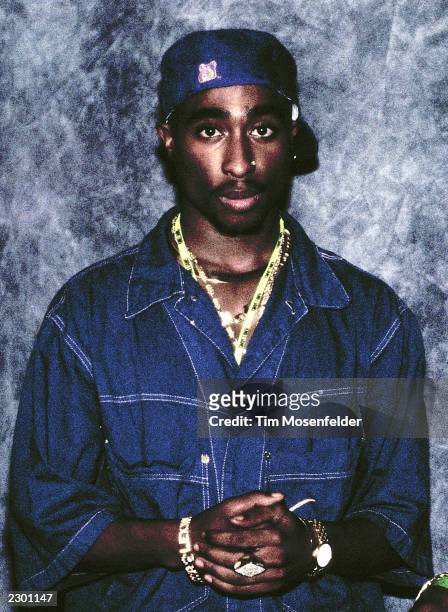Tupac Shakur backstage at KMEL Summer Jam 1992 at Shoreline Amphitheater in Mountain View CA on August 1st, 1992. Image By: Tim...