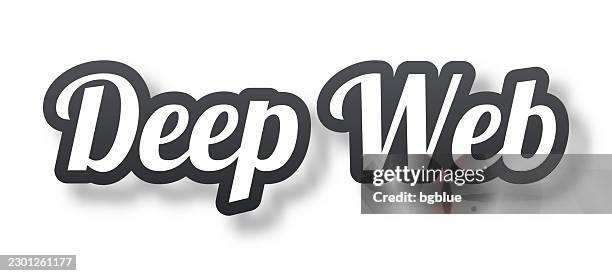 deep web - 3d text with shadow on white background - dark web stock illustrations