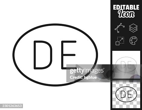 DE - Germany country code. Icon for design. Easily editable DE - Germany country code. Icon for design. Easily editable