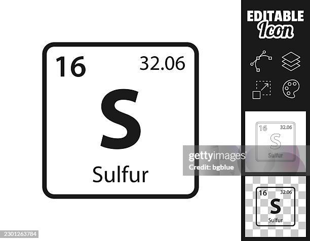 s - sulfur chemical element. icon for design. easily editable - science fair stock illustrations