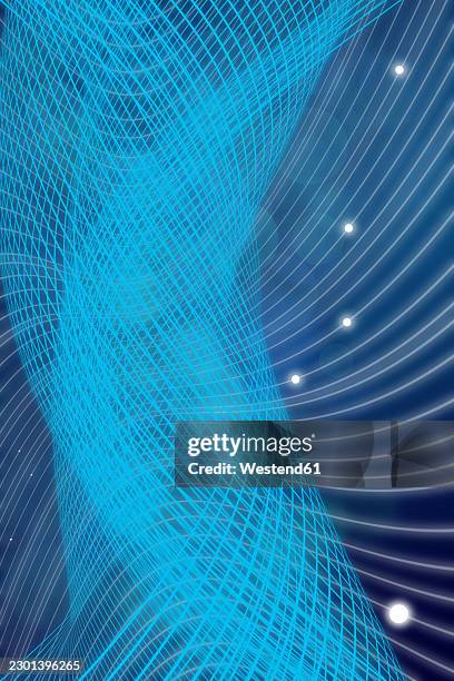 abstract blue wireframe network representing digital connectivity - digitalization background stock illustrations