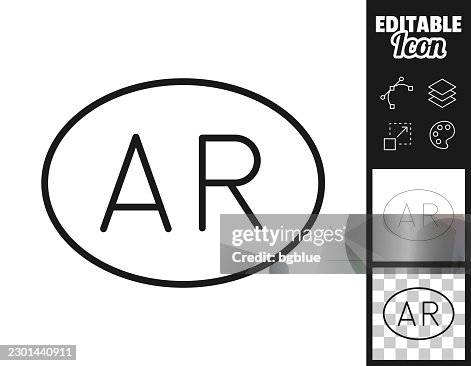 AR - Argentina country code. Icon for design. Easily editable AR - Argentina country code. Icon for design. Easily editable