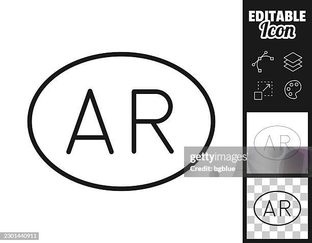 ar - argentina country code. icon for design. easily editable - certificate border stock illustrations