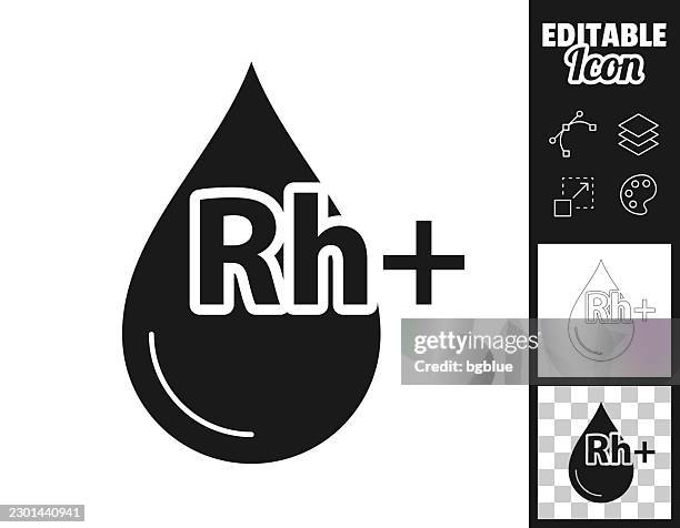 positive rh factor. icon for design. easily editable - genomics stock illustrations