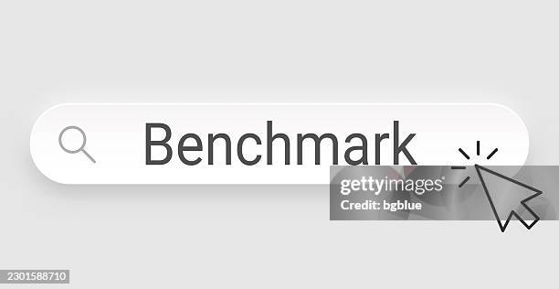 benchmark - search bar with cursor on blank background - yard stick stock illustrations