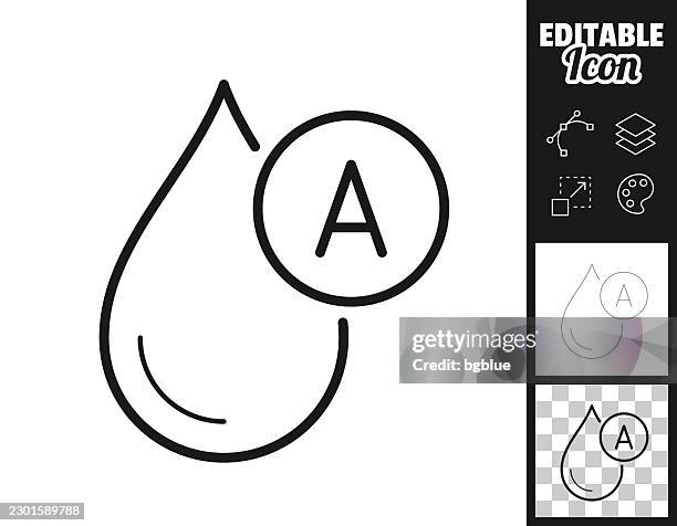 vitamin a liquid drops. icon for design. easily editable - preventive care stock illustrations